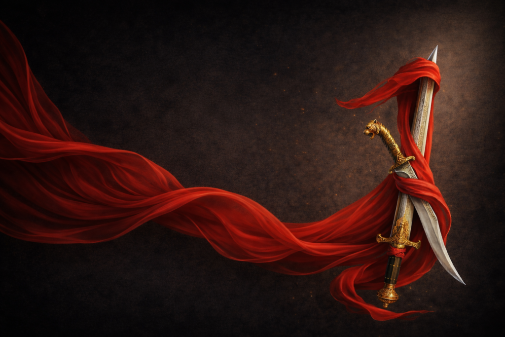 Ancient sword symbolizing historic fiction